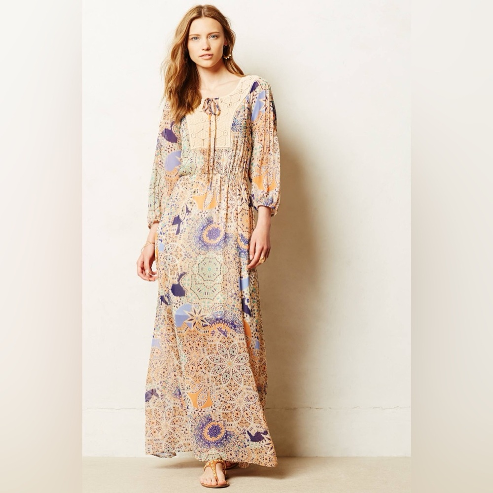 Anthropologie Flowy Maxi Dress DR2